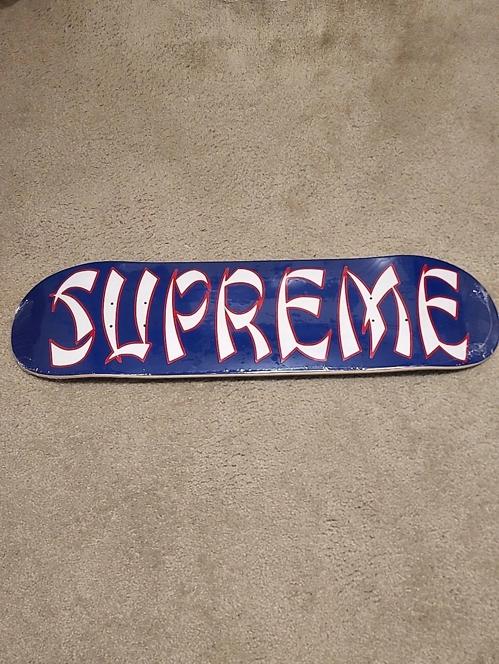 Supreme Action Skateboard Deck Light Blue in Blue & Red